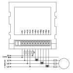 Wbudowany przemysłowy miernik VA dla 250A 2-500V