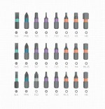 Zestaw 24 bitów magnetycznych z regulowaną grzechotką DUKA RS1 24 w 1