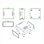 Czteroczęściowe pudełko konstrukcyjne 150x146x66mm - czarno-szare