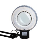 czarna lampa biurkowa LED z lupą 8D i światłem UV, IB-9001LED 1200lm, 6500K, 405nm